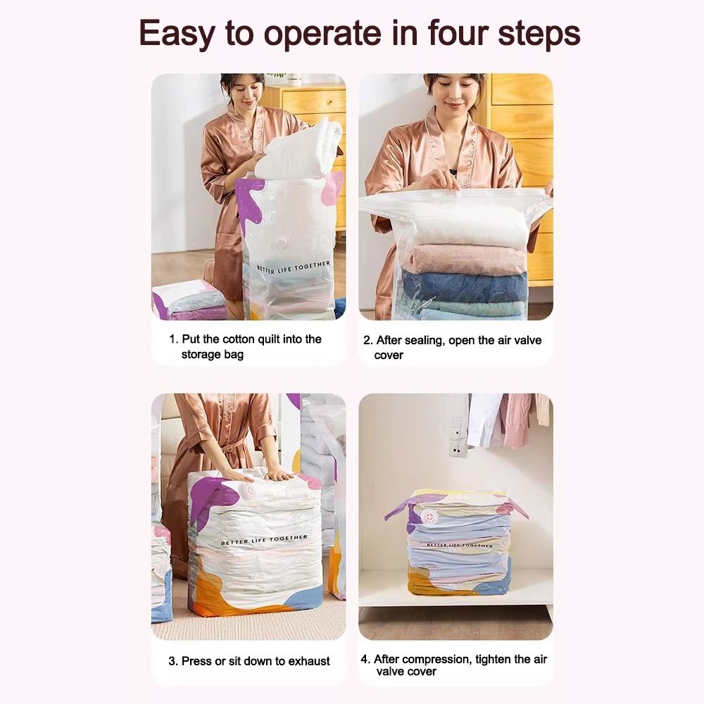 Compression Bag Vacuum - Bez pompki, worki próżniowe do przechowywania,