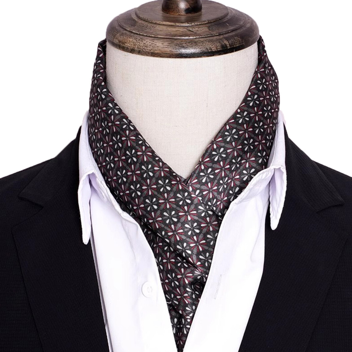 Travel Accessories Neck - Nowa męska apaszka jedwabna w paski,
