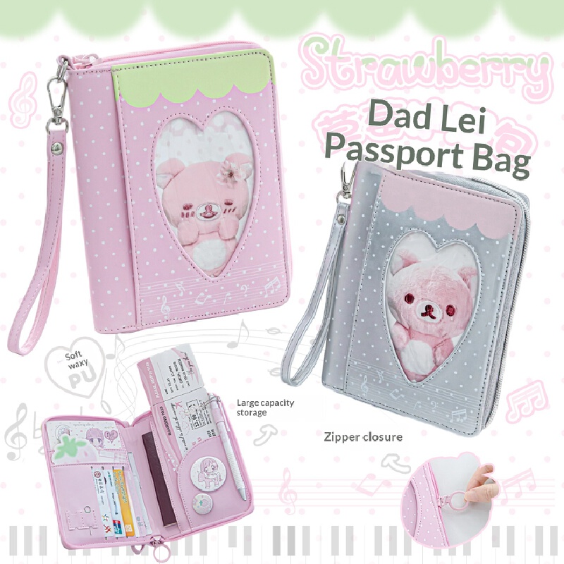 Travel Accessories Wallet - Portfel na paszport RosyPosy Strawberry Polka