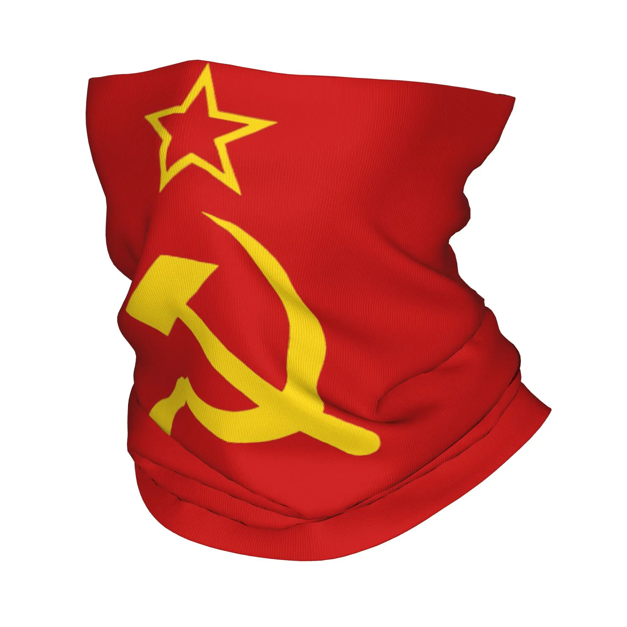 Travel Accessories Neck - Bandana Szalik Maska Wielofunkcyjna Złoty Sierp