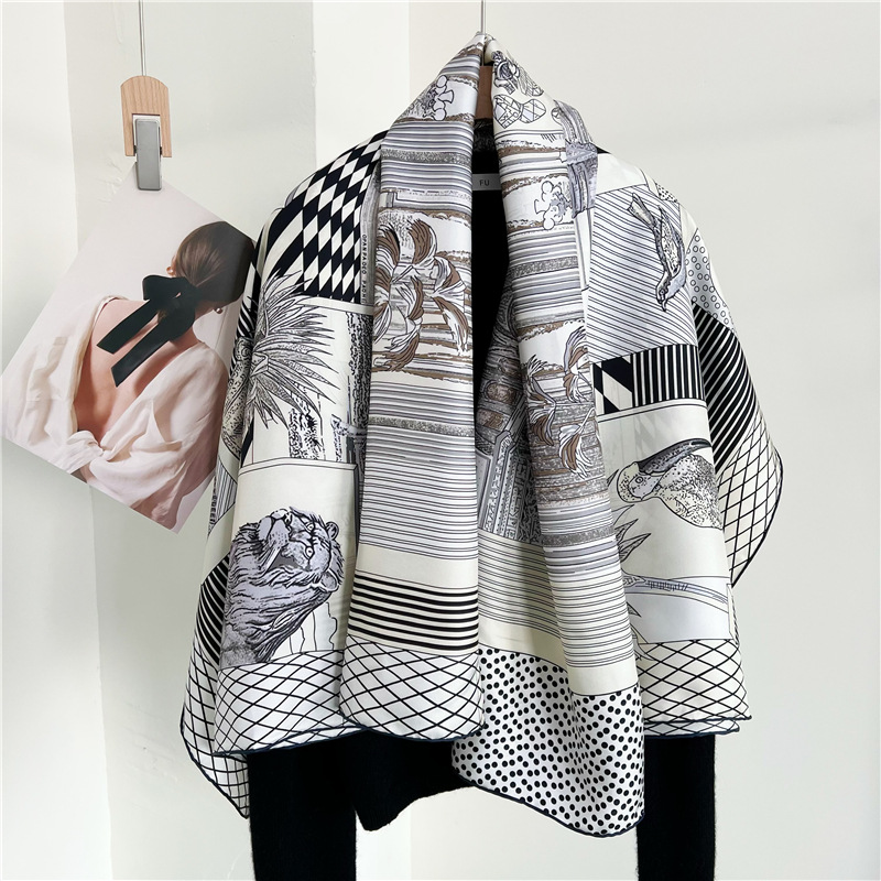 Travel Accessories Neck - Duże jedwabne szale markowe z ręcznie