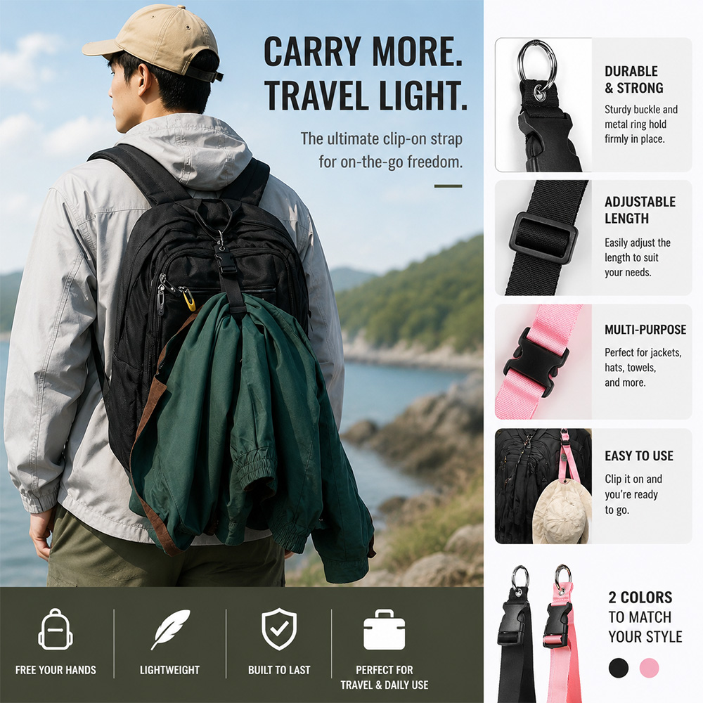Travel Accessories Bag For Men - Przenośny pasek bagażowy z zabezpieczeniem przed