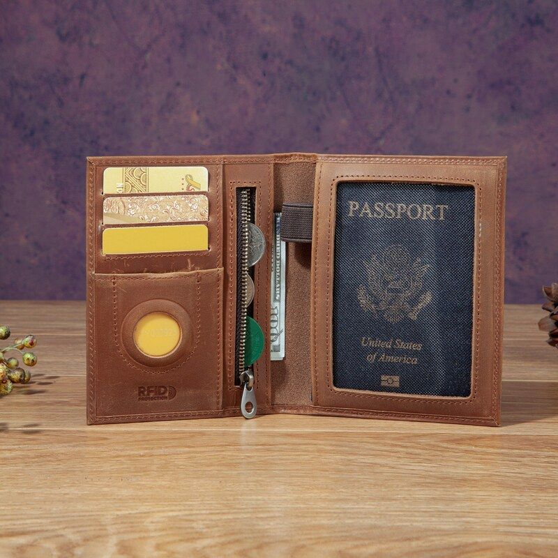 Travel Accessories Wallet - Modny unisexowy skórzany portfel na paszport,