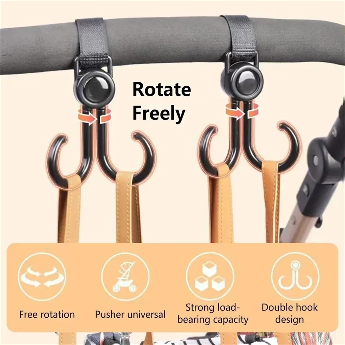 Obrotowe podwójne haczyki Akce – Travel Accessories For Baby recenzja i cena