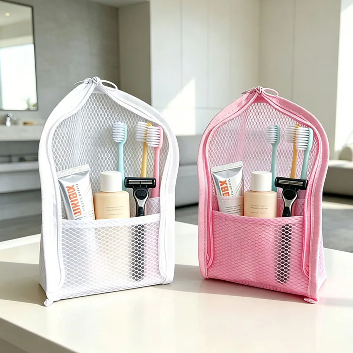 Stojąca kosmetyczka z siatki n – Travel Accessories Organizer Case recenzja i cena