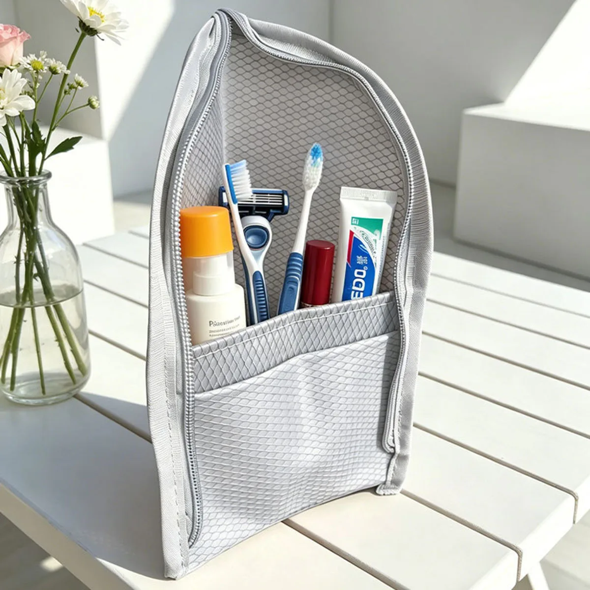 Stojąca kosmetyczka z siatki n – Travel Accessories Organizer Case recenzja i cena